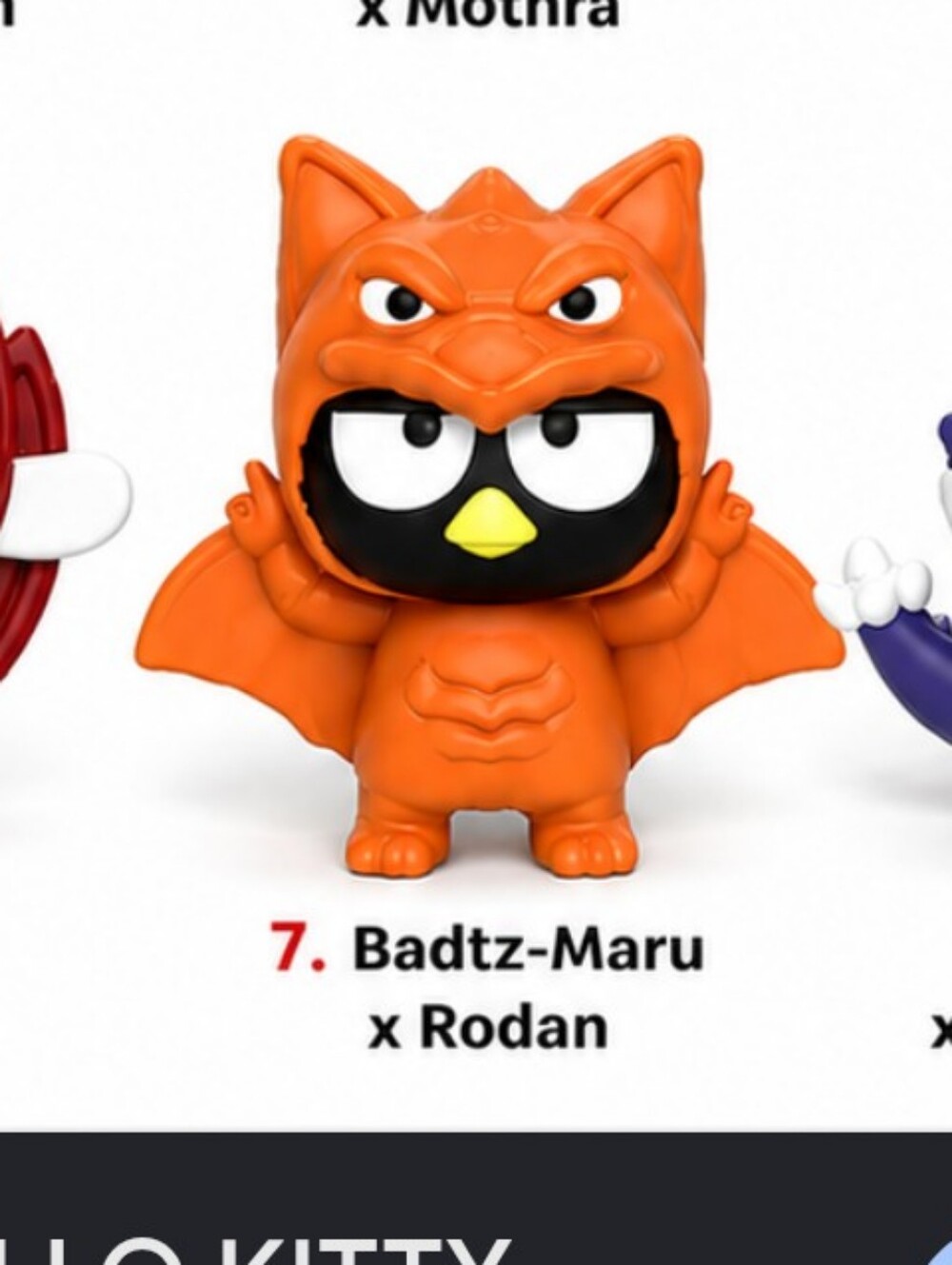 McDonald's Hello Kitty & Friends x Godzilla Happy Meal Toy - #7 Badtz-Maru - Picture 2 of 2